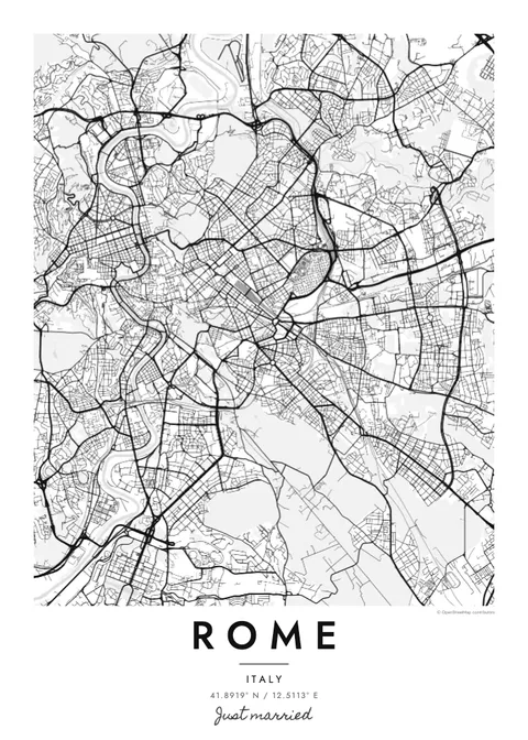 Rome map poster