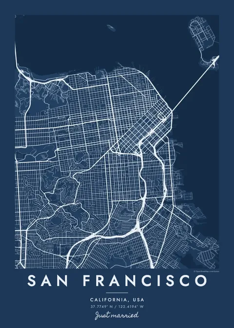 San Francisco map poster