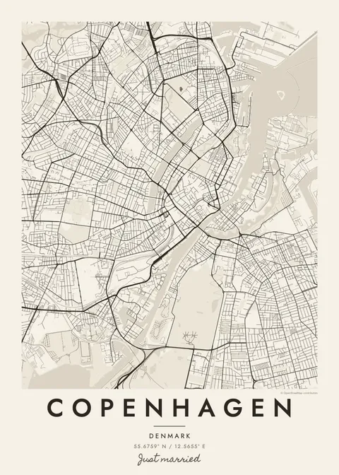 Copenhagen map poster