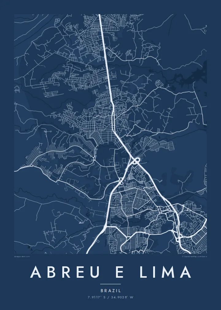 Abreu e Lima map poster — Blueprint