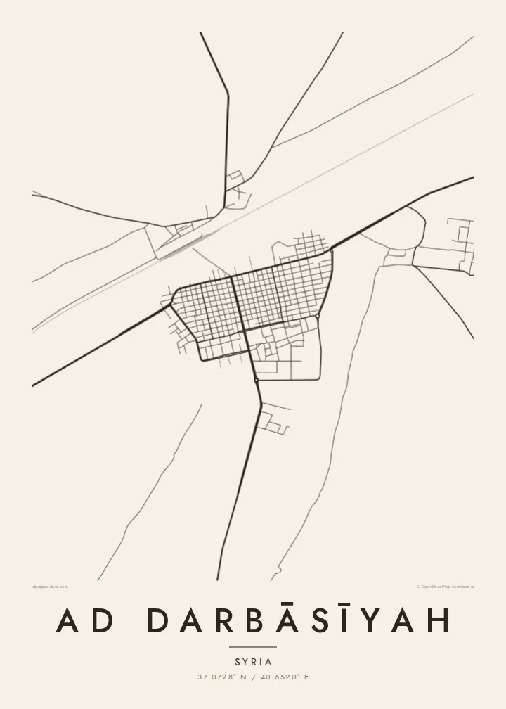 Ad Darbāsīyah map poster — Paper style