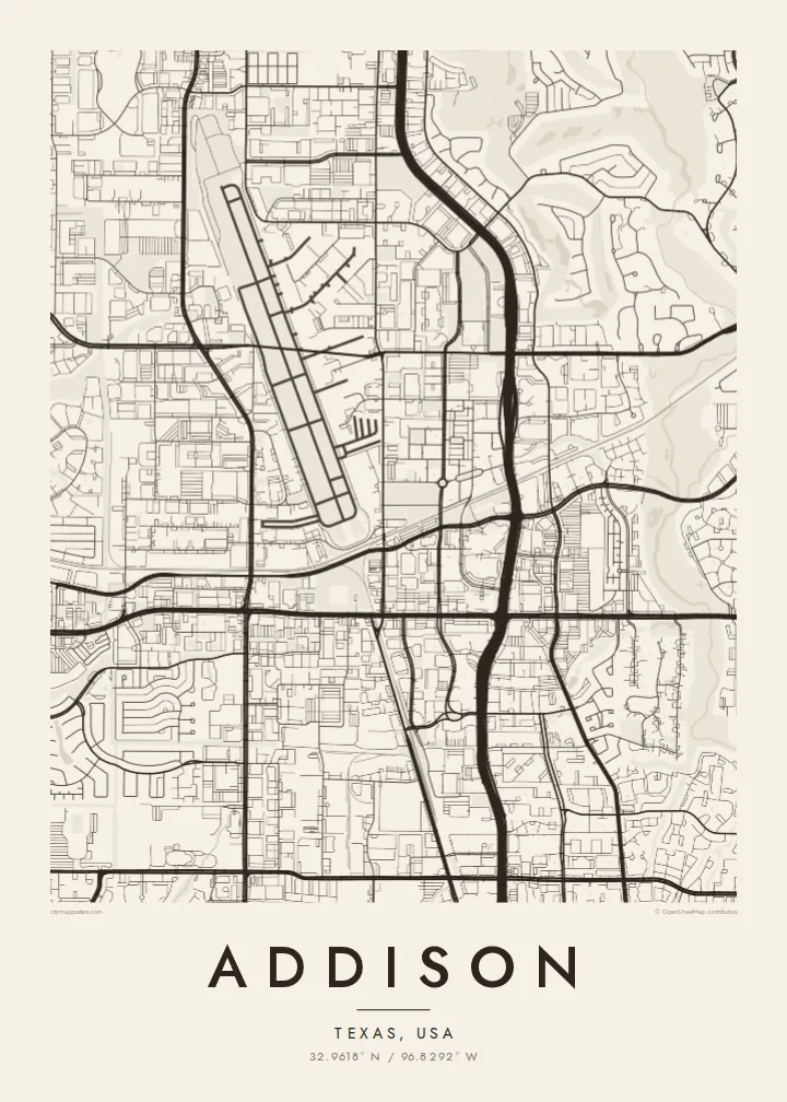Addison map poster — Paper