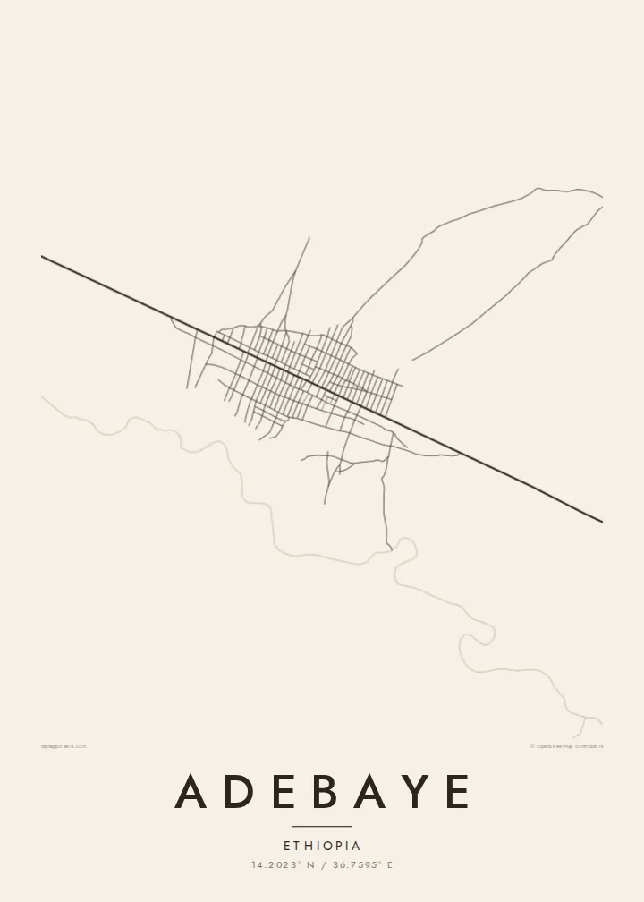 Adebaye map poster — Paper