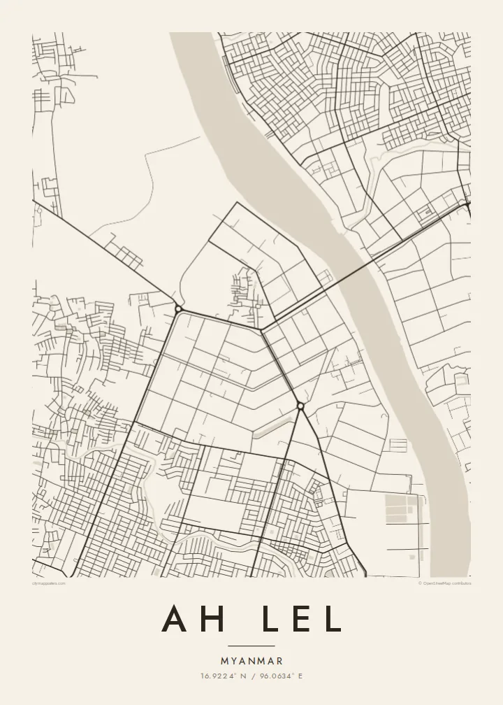 Ah Lel map poster — Paper style