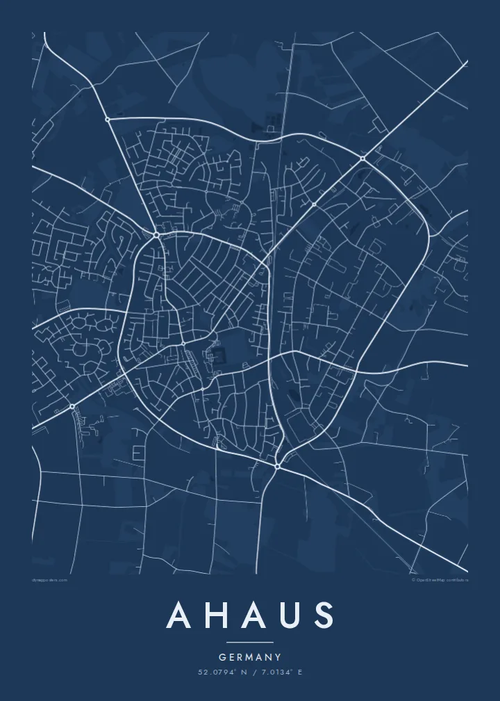 Ahaus map poster — Blueprint