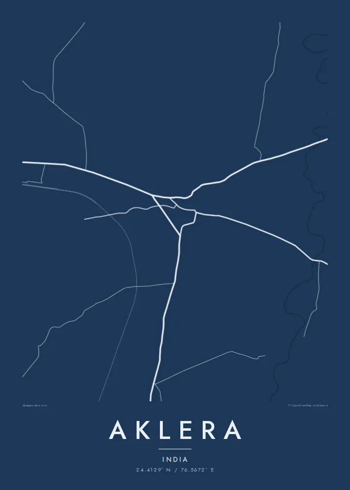 Aklera map poster — Blueprint