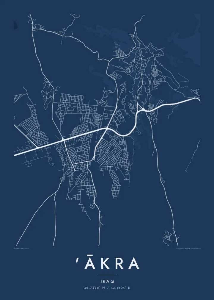 'Ākra map poster — Blueprint
