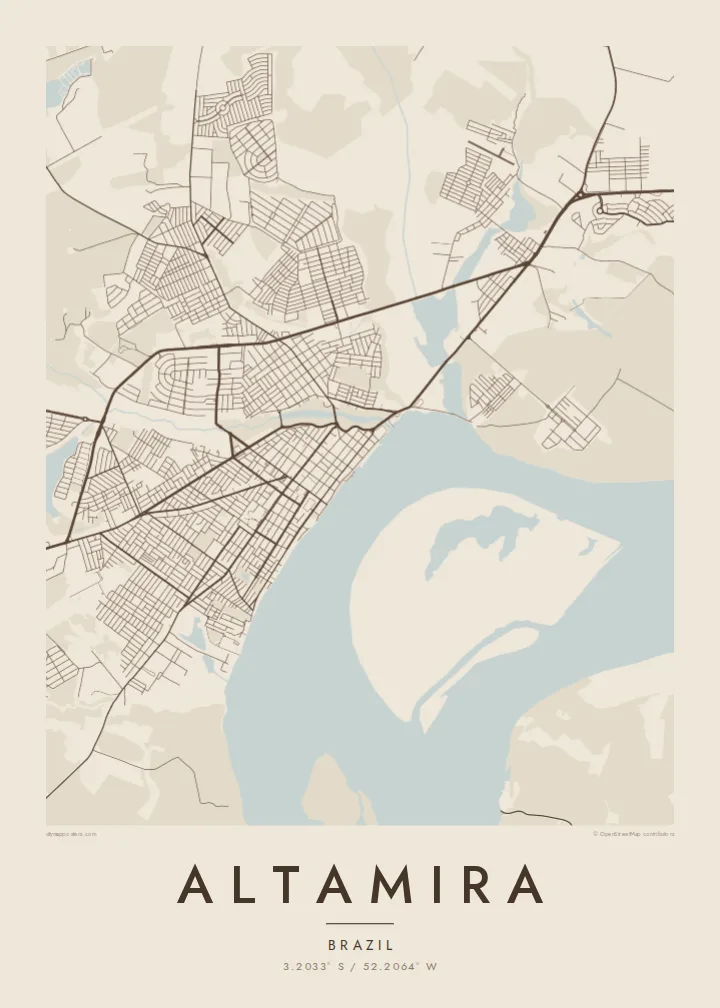 Altamira map poster — Sand