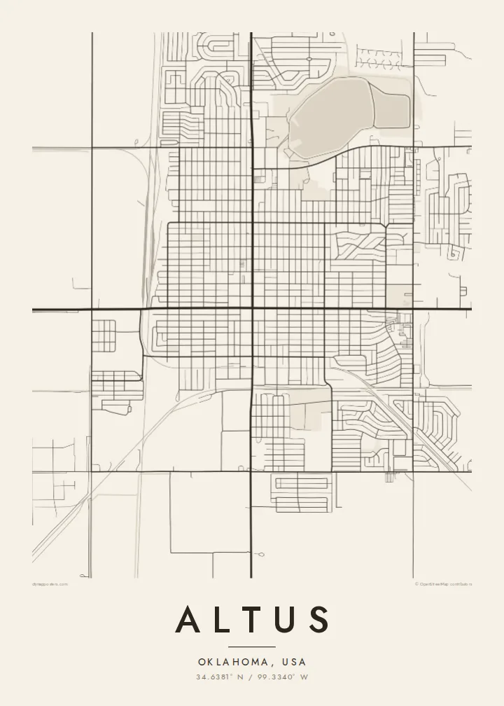 Altus map poster — Paper style