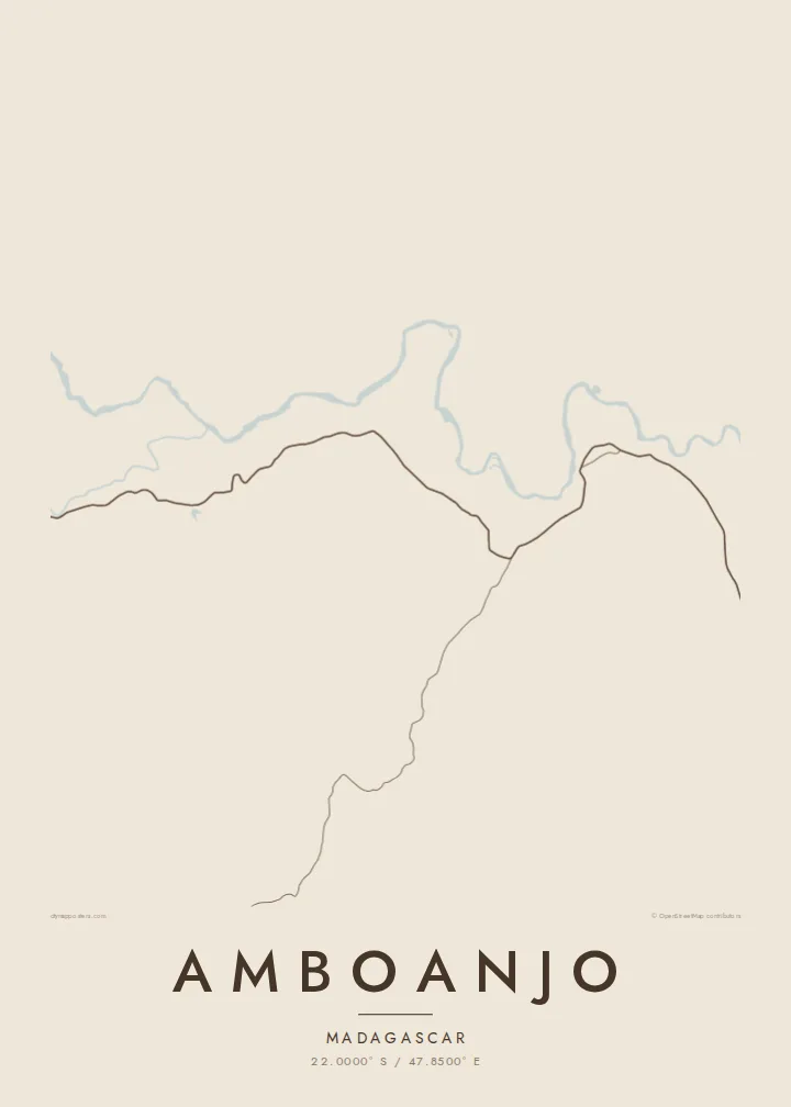 Amboanjo map poster — Sand