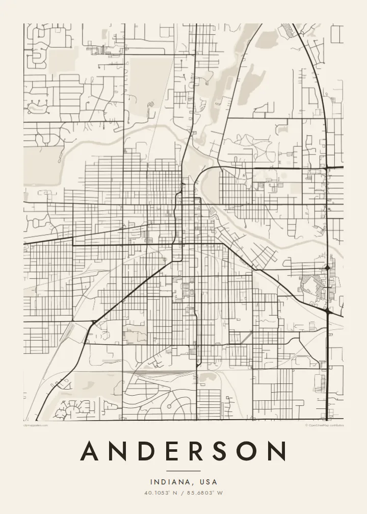 Anderson map poster — Paper style