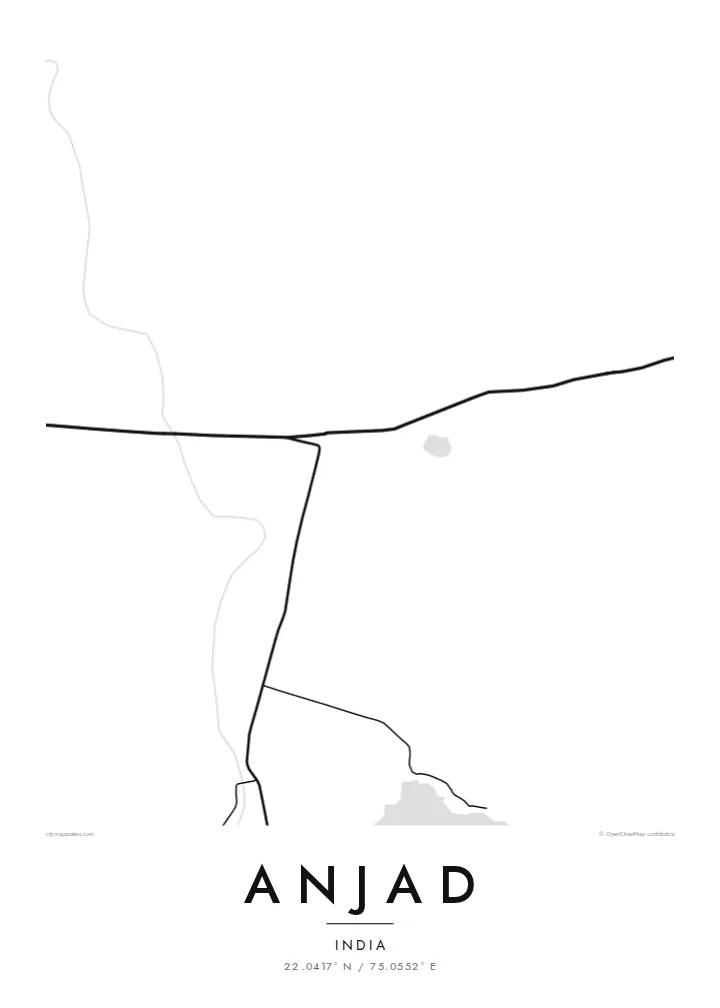 Anjad map poster — Classic