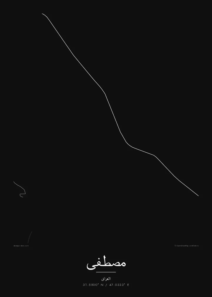 بوستر خريطة مصطفى — Noir