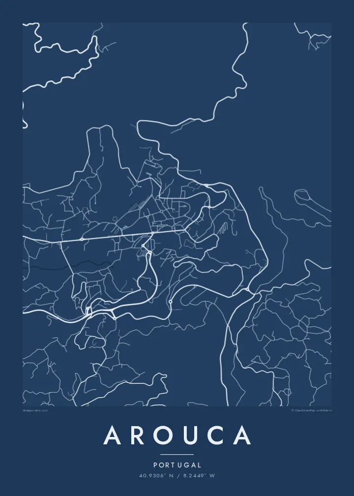 Arouca map poster — Blueprint