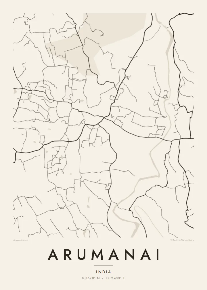 Arumanai map poster — Paper
