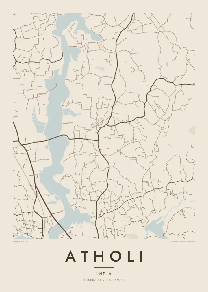 Atholi map poster — Sand style