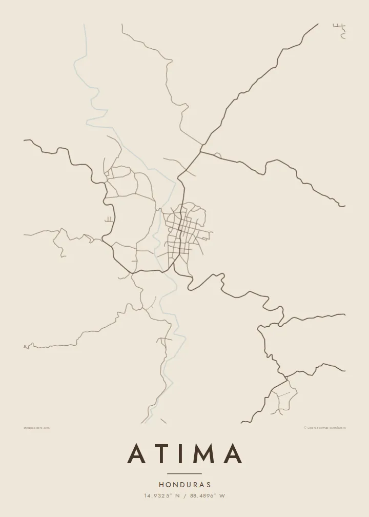 Atima map poster — Sand style