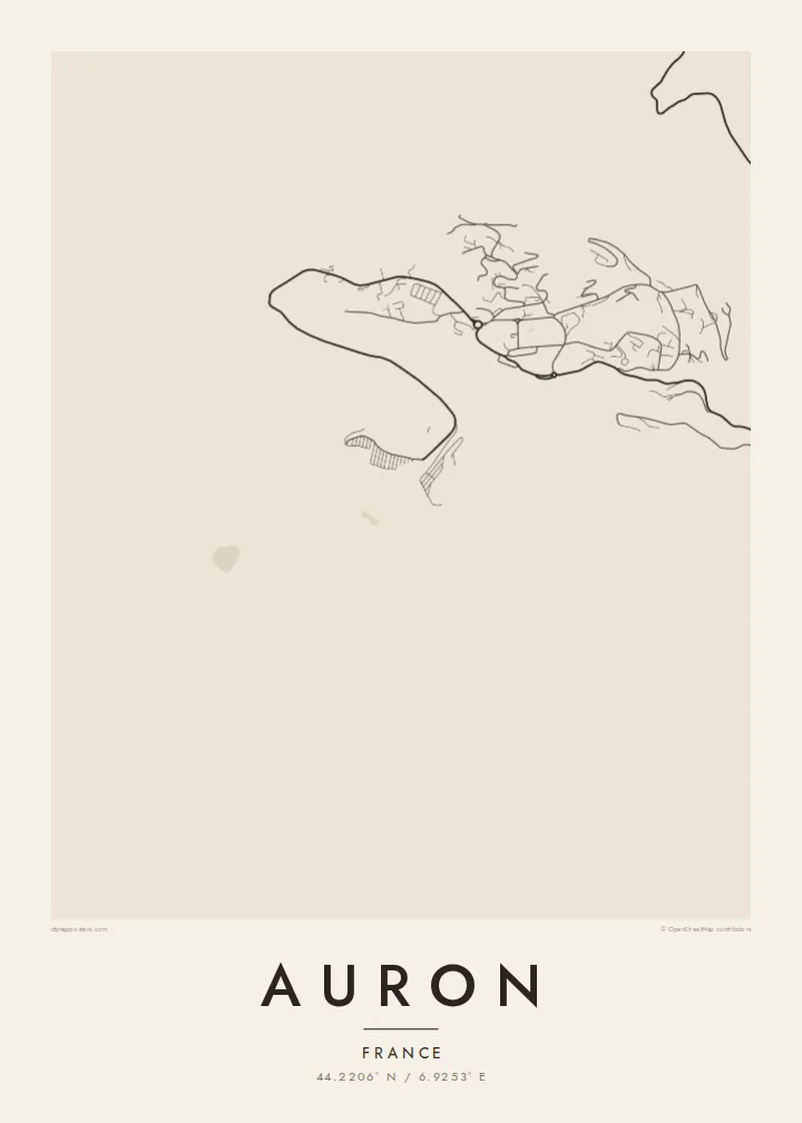 Auron map poster — Paper style