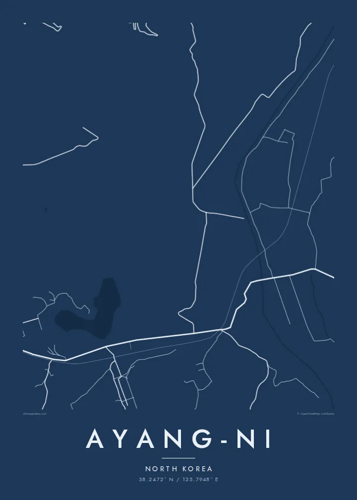 Ayang-ni map poster — Blueprint style