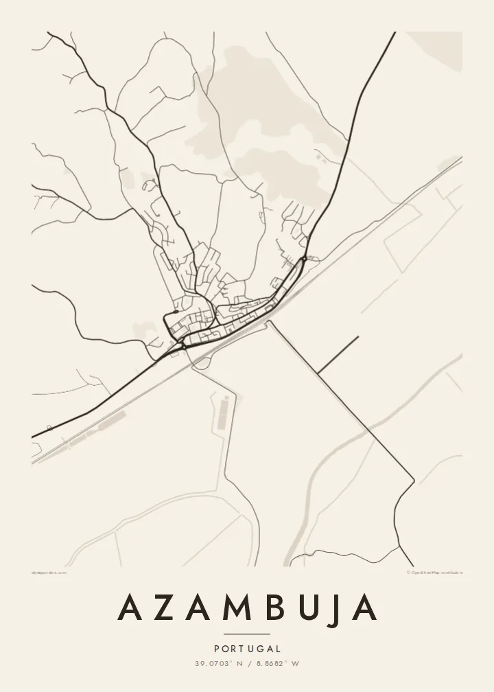 Azambuja map poster — Paper