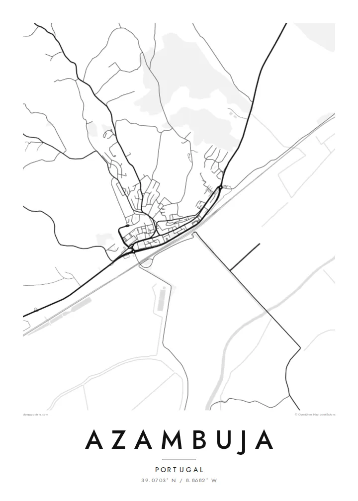 Azambuja map poster — Classic