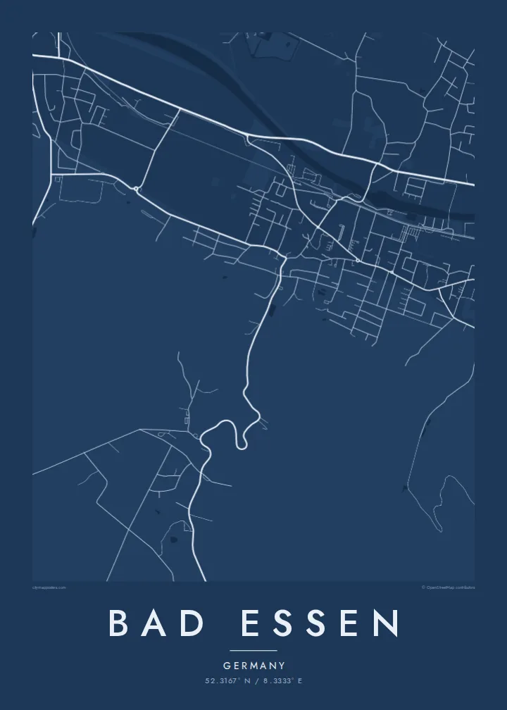 Bad Essen map poster — Blueprint