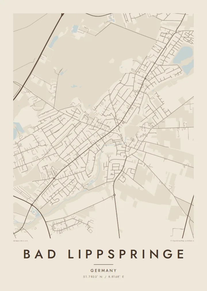 Bad Lippspringe map poster — Sand