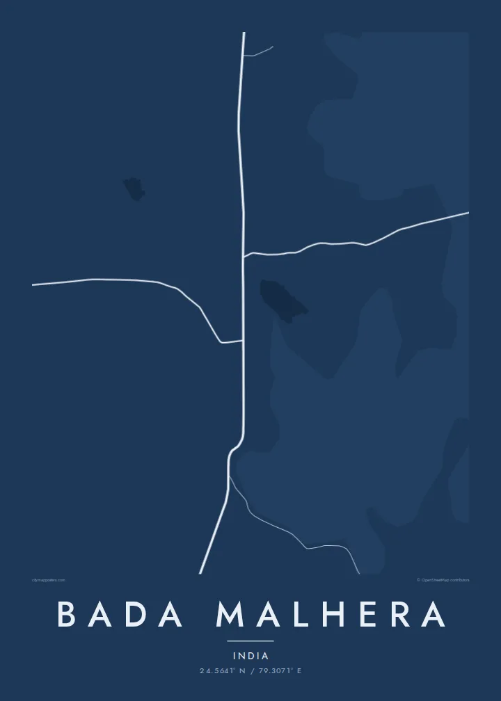 Bada Malhera map poster — Blueprint
