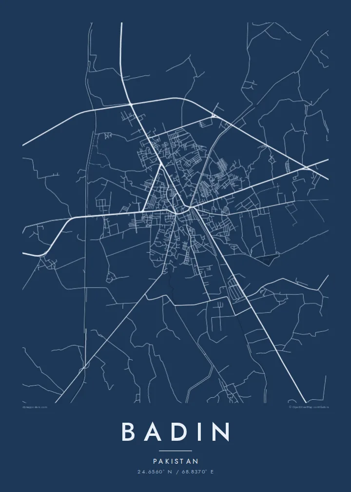 Badin map poster — Blueprint