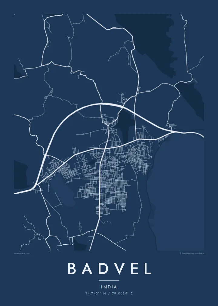 Badvel map poster — Blueprint