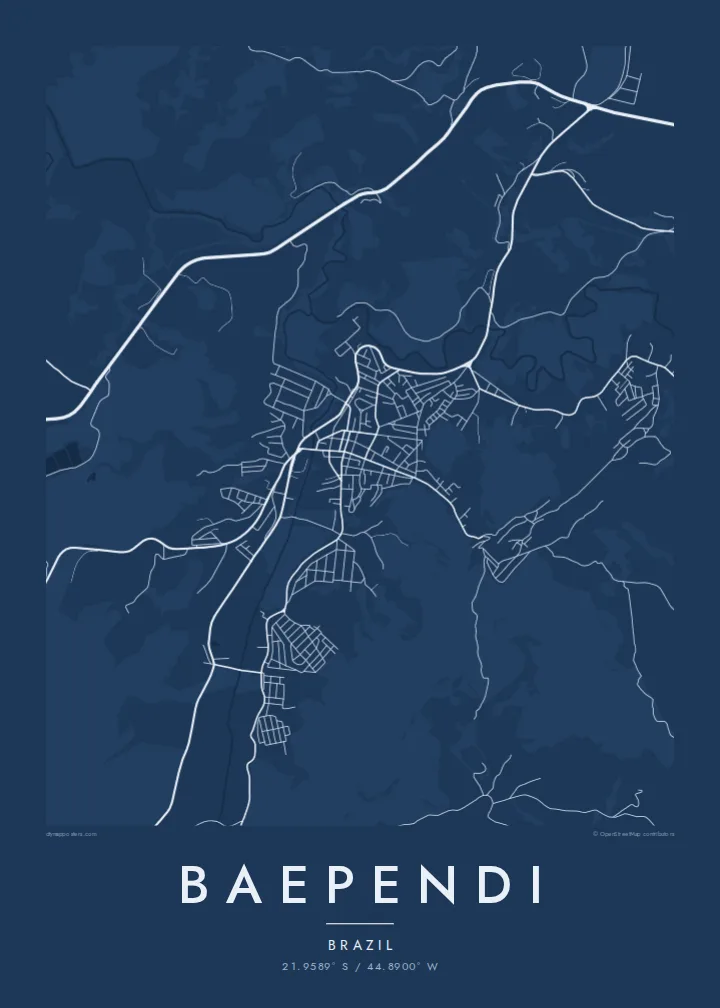 Baependi map poster — Blueprint