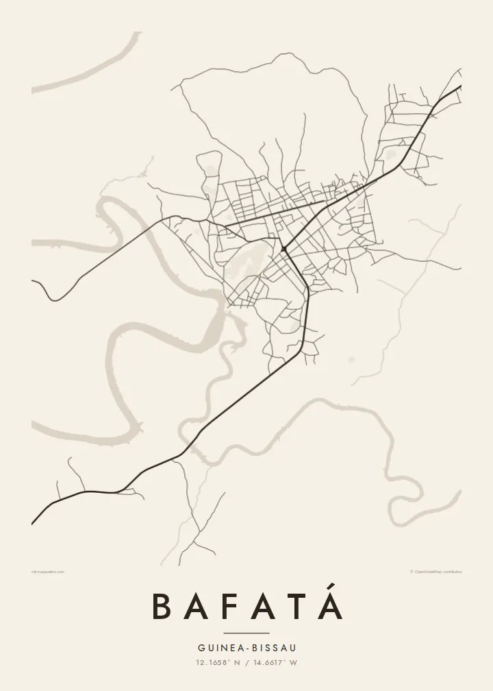 Bafatá map poster — Paper