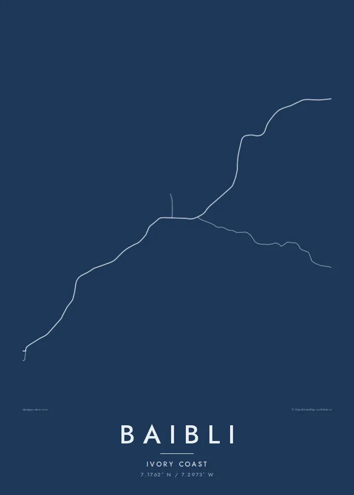 Baibli map poster — Blueprint