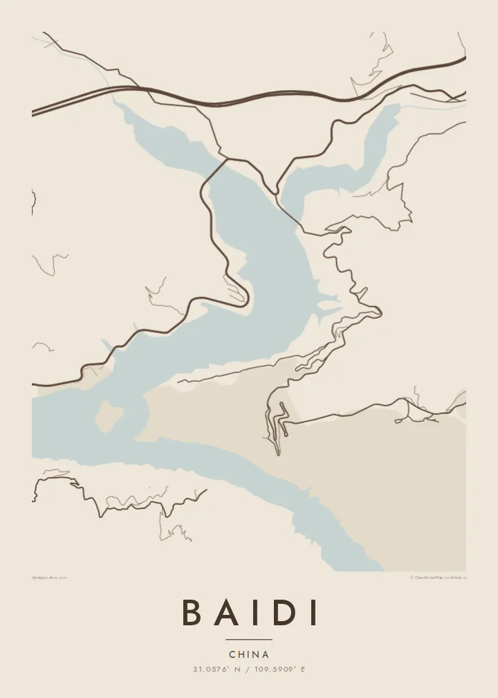 Baidi map poster — Sand style