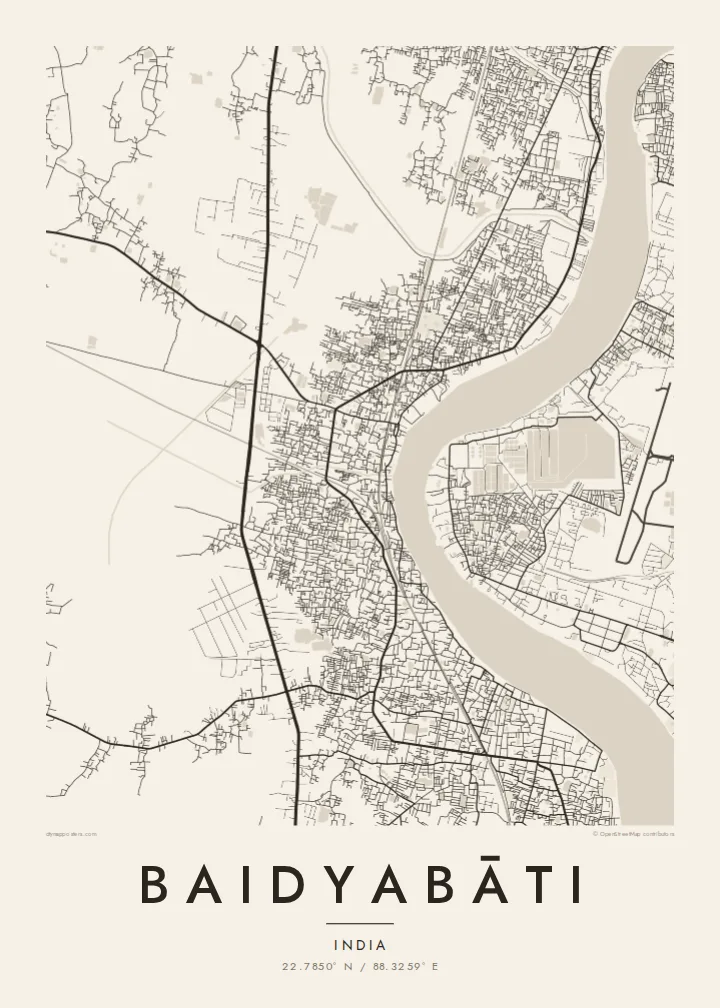 Baidyabāti map poster — Paper