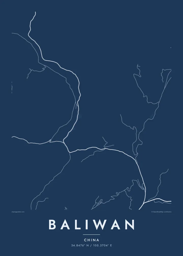 Baliwan map poster — Blueprint