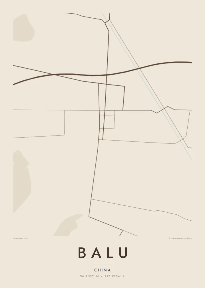 Balu map poster — Sand