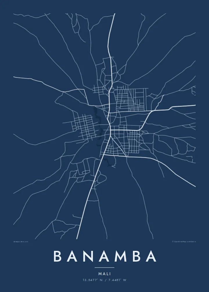 Banamba map poster — Blueprint