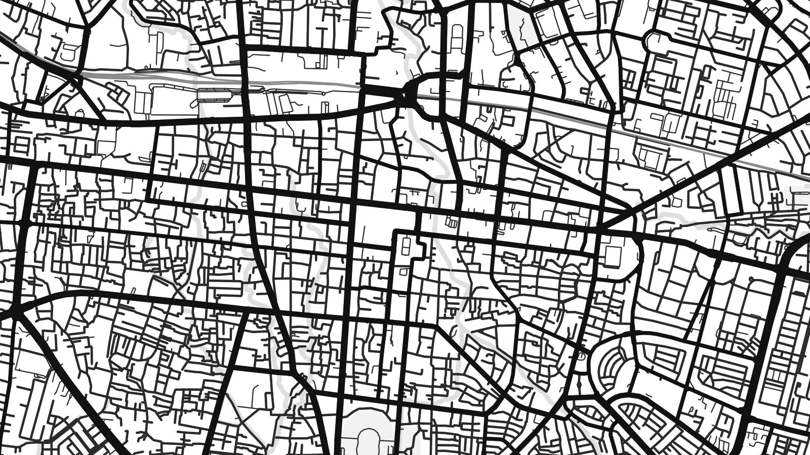 Close-up of the Bandung map poster at print resolution