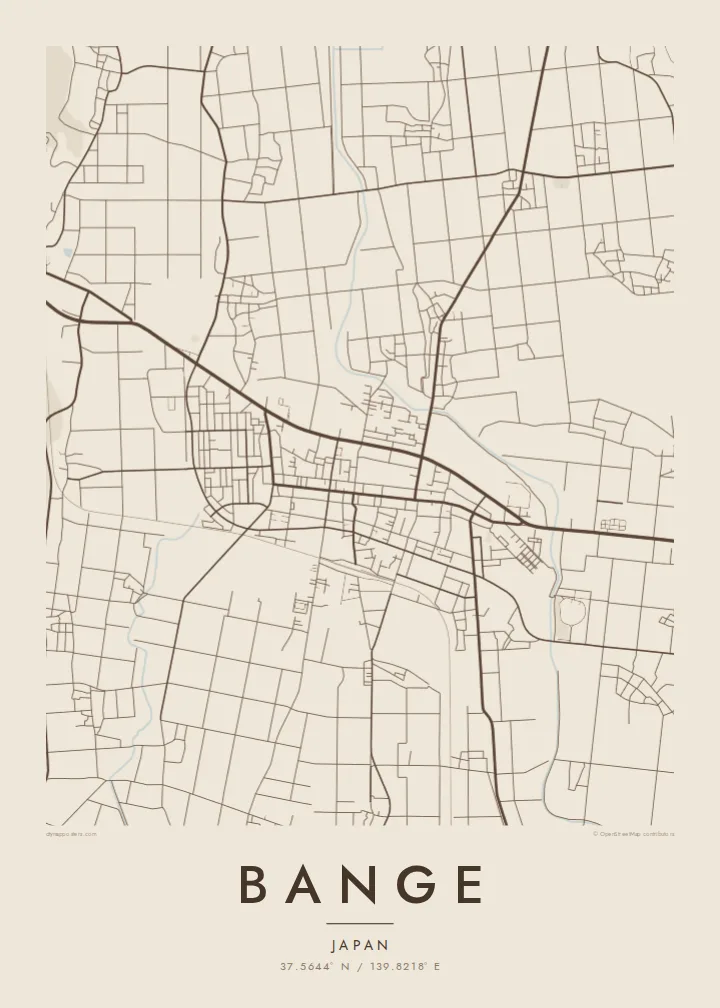 Bange map poster — Sand style