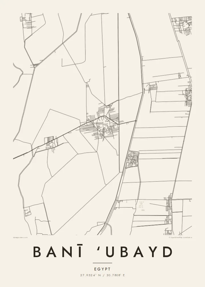 Banī ‘Ubayd map poster — Paper