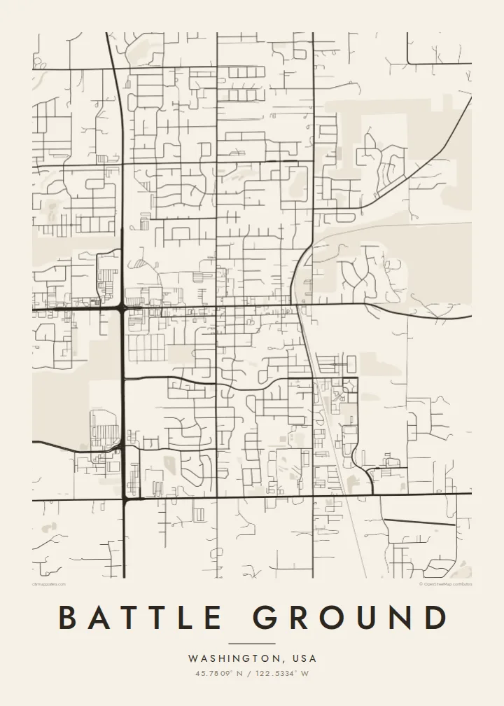 Battle Ground map poster — Paper