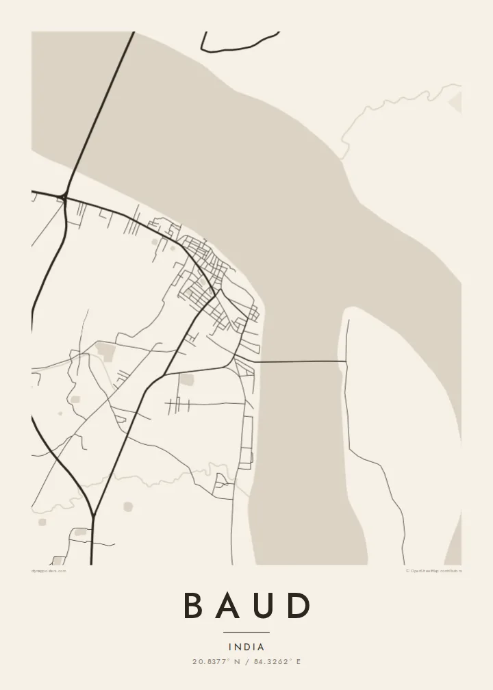 Baud map poster — Paper style
