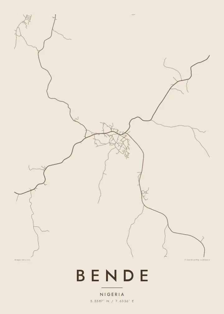 Bende map poster — Sand
