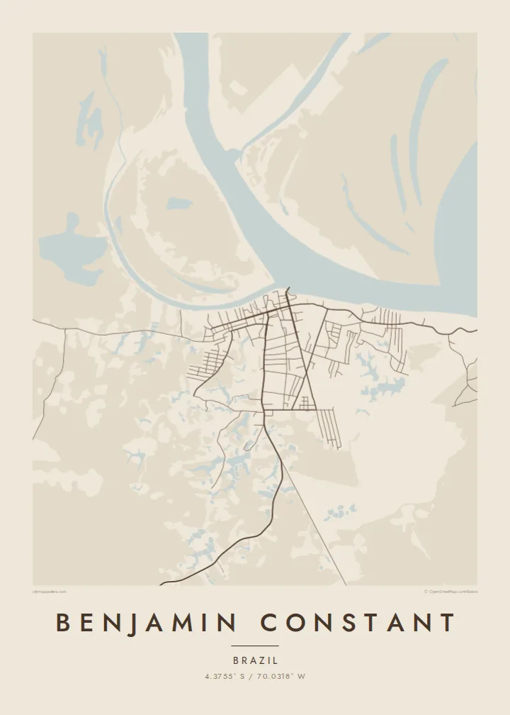 Benjamin Constant map poster — Sand