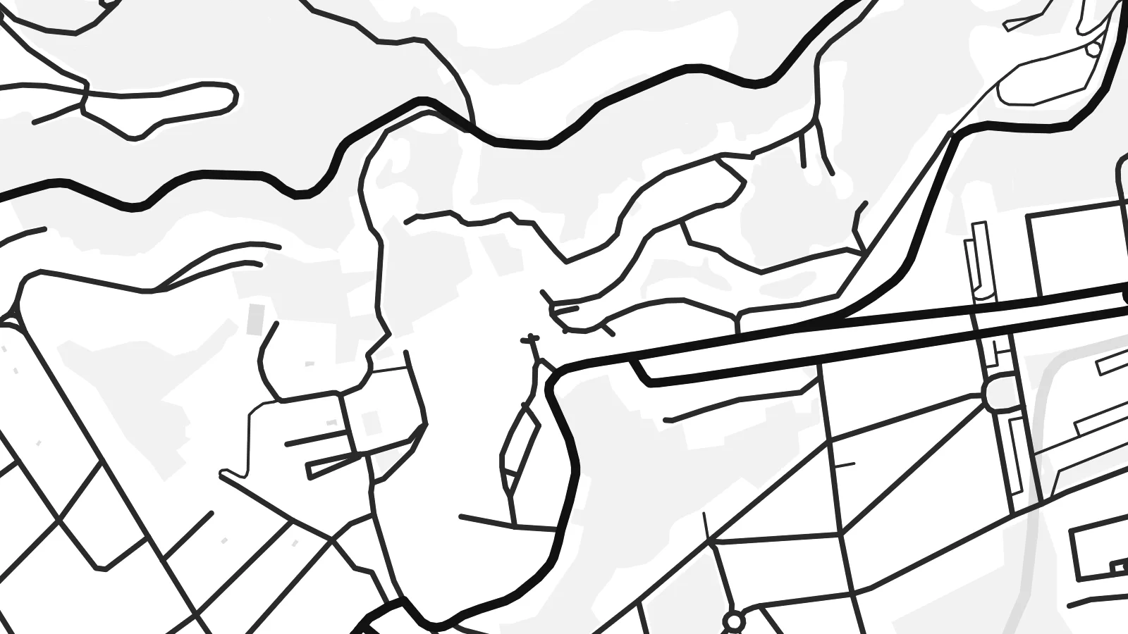 Close-up of the Berga map poster at print resolution