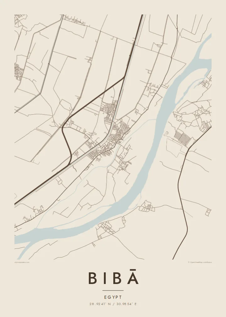 Bibā map poster — Sand