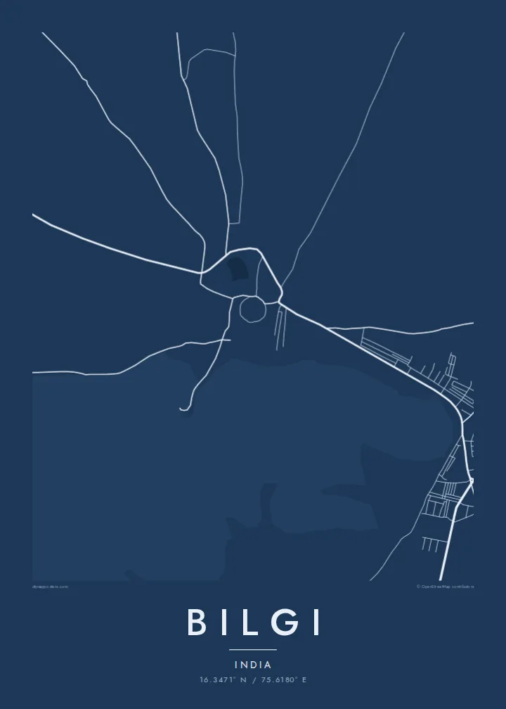 Bilgi map poster — Blueprint style