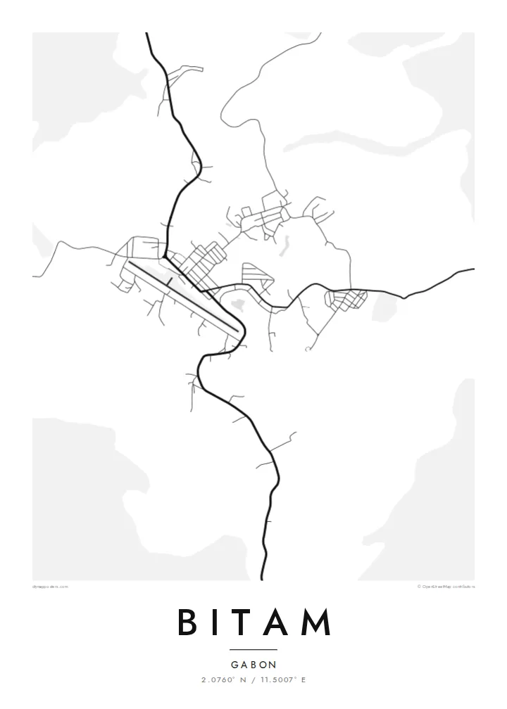 Bitam map poster — Classic