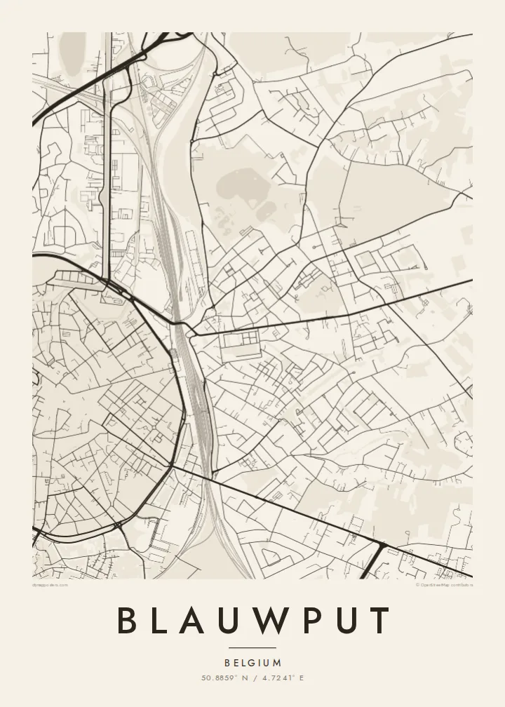 Blauwput map poster — Paper